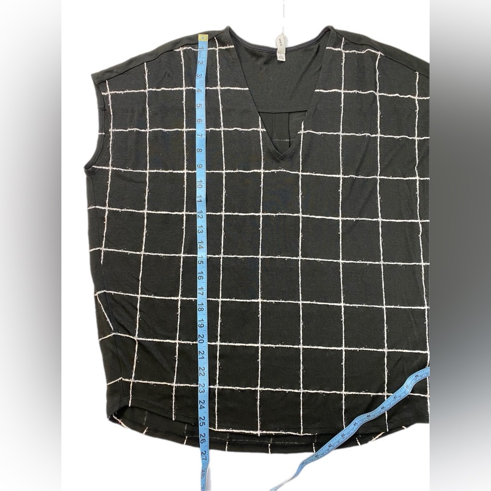 Vince Windowpane tee Black and white small - Picture 7 of 14
